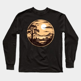 Retro Sunset Rays Wavy Shirt, Vintage Shirt, Retro Sunshine Shirt, Sun Rays Tee, Beachy Vibes Tee, Retro Summer Time , Sunset Tshirt Long Sleeve T-Shirt